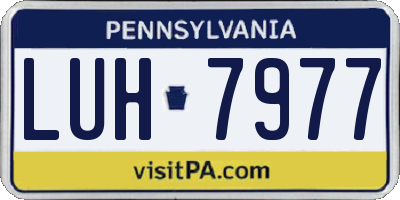 PA license plate LUH7977