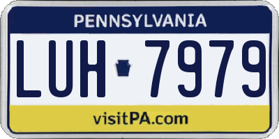 PA license plate LUH7979