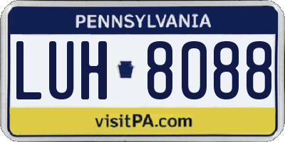 PA license plate LUH8088