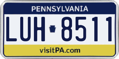 PA license plate LUH8511