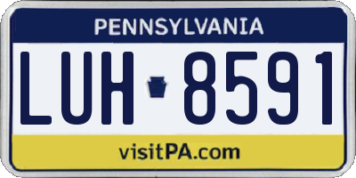 PA license plate LUH8591