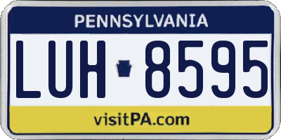 PA license plate LUH8595
