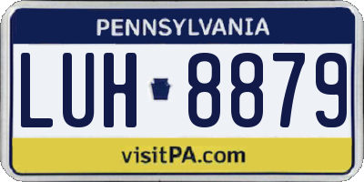PA license plate LUH8879