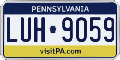 PA license plate LUH9059