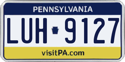 PA license plate LUH9127
