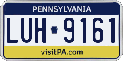 PA license plate LUH9161