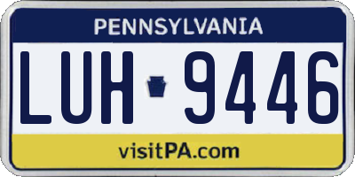 PA license plate LUH9446