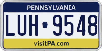 PA license plate LUH9548