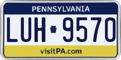 PA license plate LUH9570