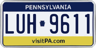 PA license plate LUH9611