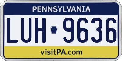 PA license plate LUH9636