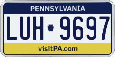 PA license plate LUH9697