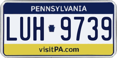 PA license plate LUH9739