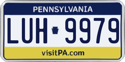 PA license plate LUH9979