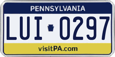 PA license plate LUI0297