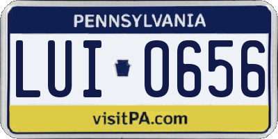 PA license plate LUI0656