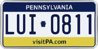 PA license plate LUI0811
