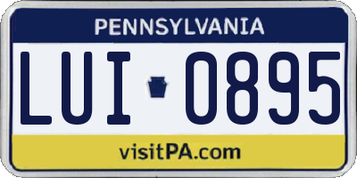 PA license plate LUI0895