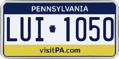 PA license plate LUI1050