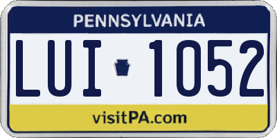 PA license plate LUI1052