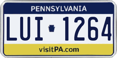 PA license plate LUI1264