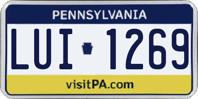 PA license plate LUI1269