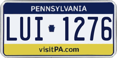 PA license plate LUI1276