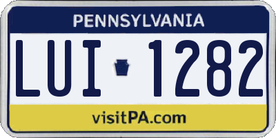 PA license plate LUI1282