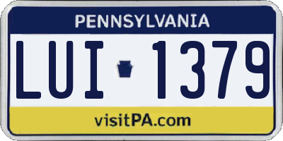 PA license plate LUI1379