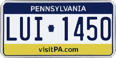PA license plate LUI1450