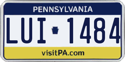 PA license plate LUI1484