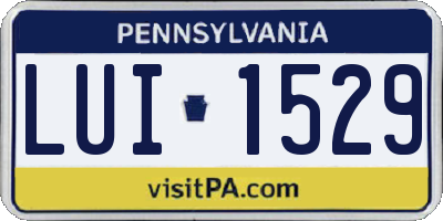 PA license plate LUI1529