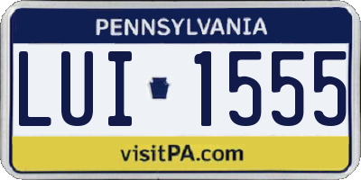 PA license plate LUI1555