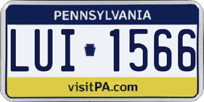 PA license plate LUI1566