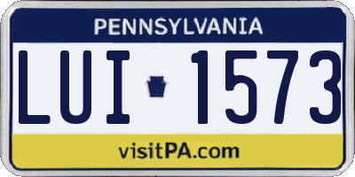 PA license plate LUI1573