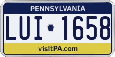 PA license plate LUI1658