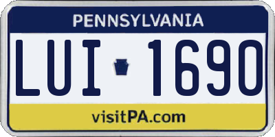 PA license plate LUI1690