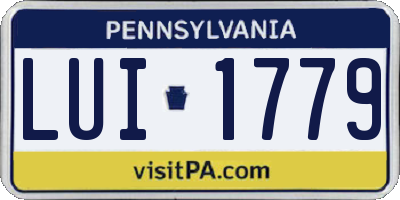 PA license plate LUI1779