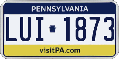 PA license plate LUI1873