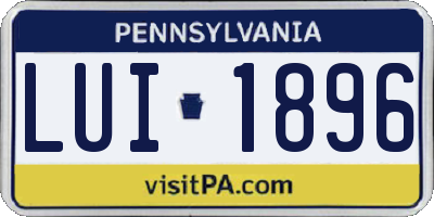 PA license plate LUI1896