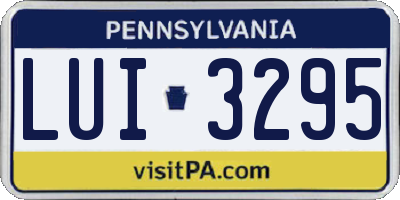PA license plate LUI3295