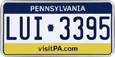 PA license plate LUI3395