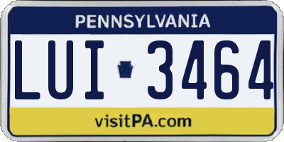PA license plate LUI3464