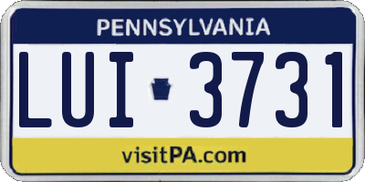PA license plate LUI3731
