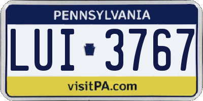 PA license plate LUI3767