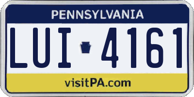 PA license plate LUI4161