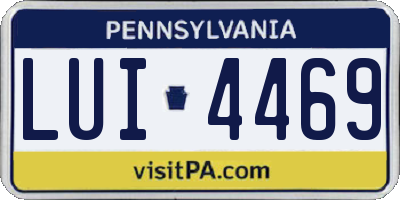 PA license plate LUI4469