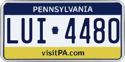 PA license plate LUI4480