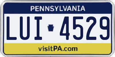 PA license plate LUI4529