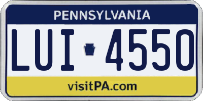 PA license plate LUI4550